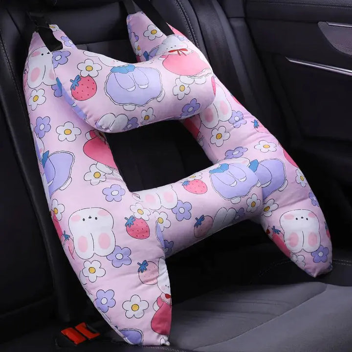 Kids Car Travel Pillow - Comfort for Little Ones on the Go Perfect for Road Trips Airplane Rides or Daily Commutes - Totostore