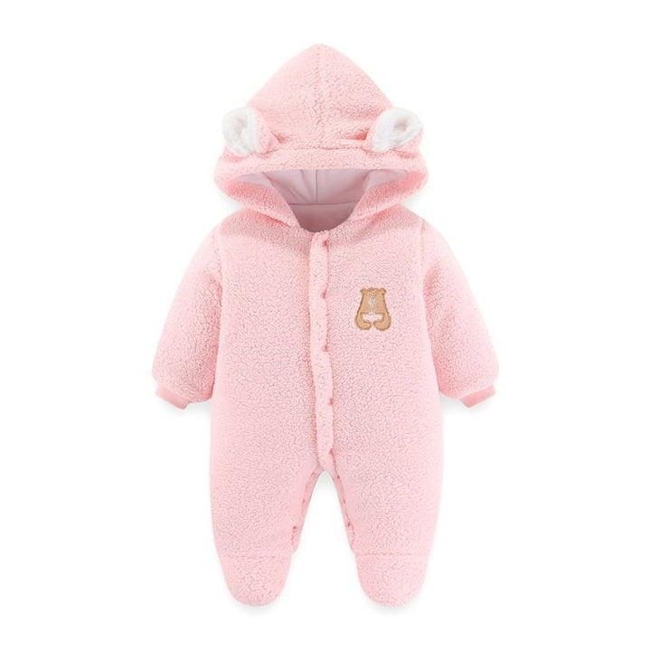 Newborn Baby Clothes Onesie Autumn And Winter Suit Netflix Thickened Warm Baby Out Holding Clothes Winter - Totostore