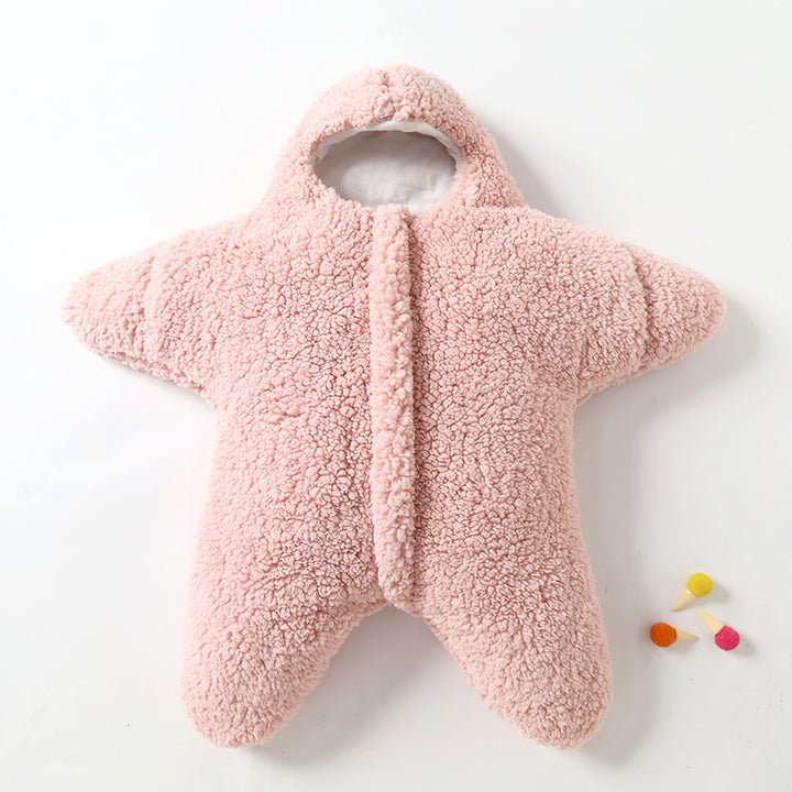 Starfish Lamb Design Baby Sleeping Bag - Thickened Cotton Warm Anti-Kick Quilt Feature - Totostore