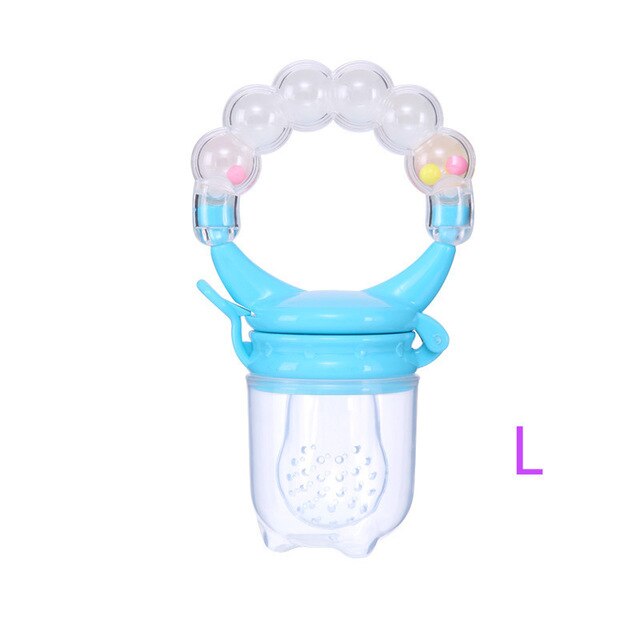 Hot Sale 1 Pcs Food Baby Pacifiers Nipple Pacifiers for Baby Fruit Feeder Nipples Feeding Safe Pacifier Hand Bell Toy - Totostore