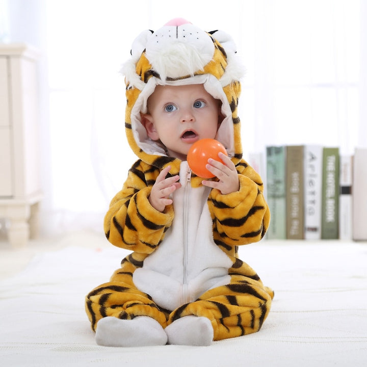 Baby and Toddler Lion Kigurumi Onesie - Winter Animal Jumpsuit - Totostore