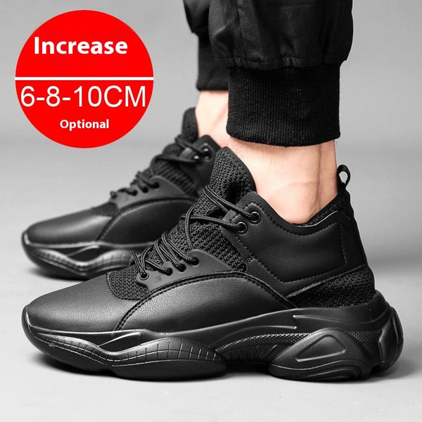 10cm Invisible Height Increasing Insole for Enhanced Sports Performance - Casual Shoes for Men