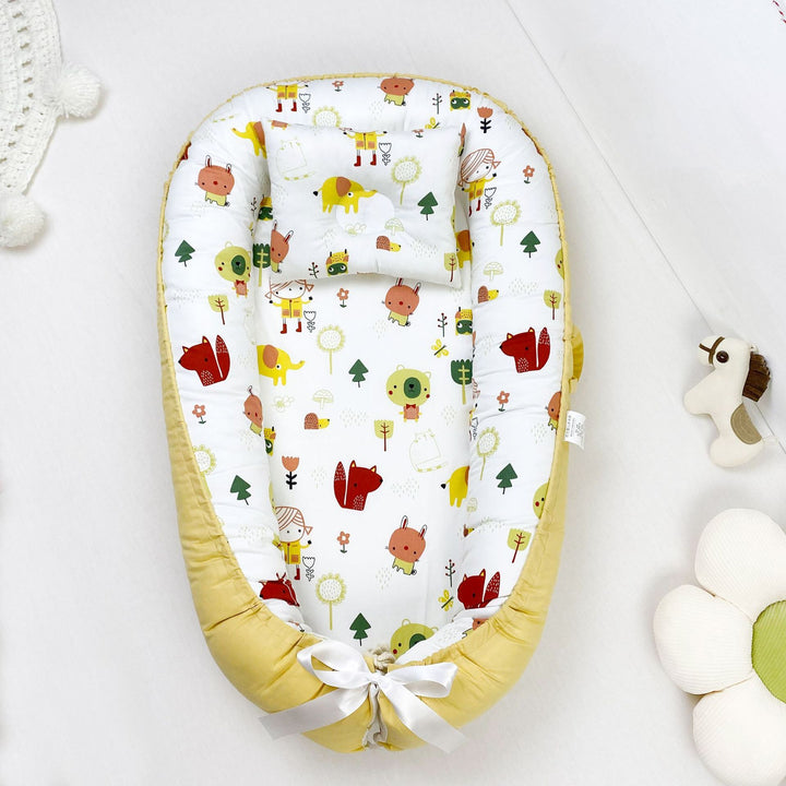 Portable Pure Cotton Baby Nest Bed Newborn Baby Bed for Co-Sleeping In-Bed Bb with Carry Handles - Totostore