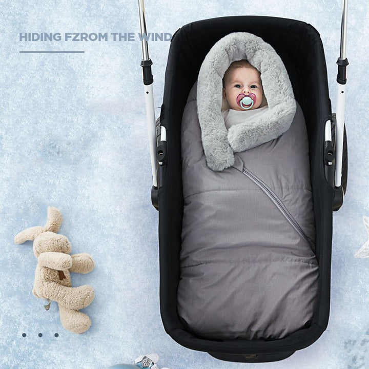 Cozy Winter Sleeping Bag for Newborns with Button Swaddle and Stroller Wrap - Toddler Blanket Included - Totostore