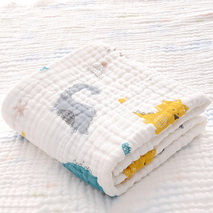 Six-Layer Seersucker Quilt Baby Bath Towel - Soft and Luxurious - Totostore