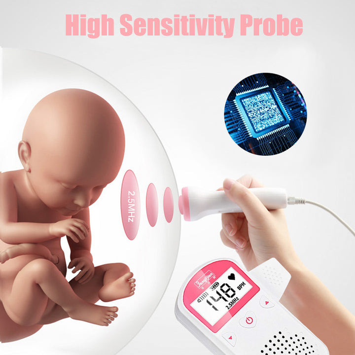 Fetal Doppler Monitor with LCD Display - Improved for Home Pregnancy Monitoring - Detect Babys Heart Rate - Totostore