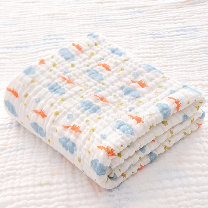 Six-Layer Seersucker Quilt Baby Bath Towel - Soft and Luxurious - Totostore