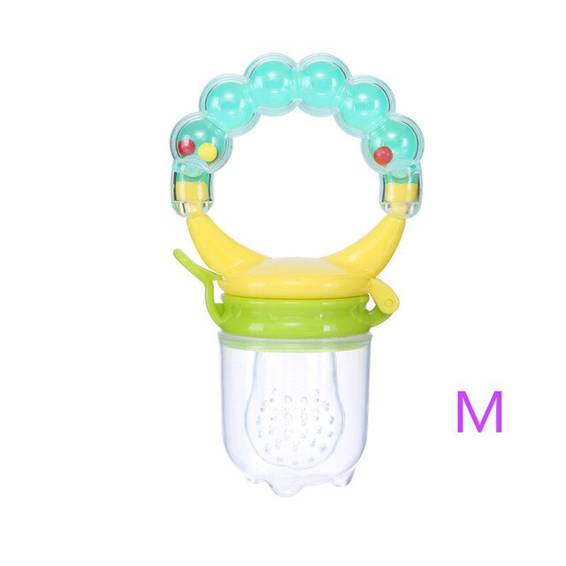 Hot Sale 1 Pcs Food Baby Pacifiers Nipple Pacifiers for Baby Fruit Feeder Nipples Feeding Safe Pacifier Hand Bell Toy - Totostore