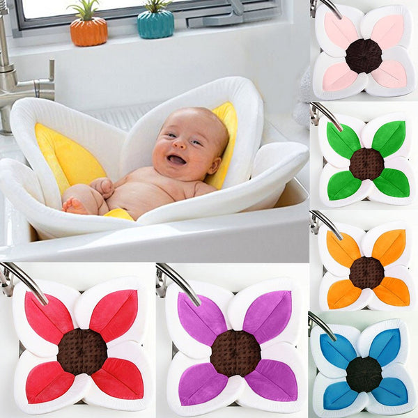 Newborn Blooming Bath Infant Bathtub Mat and Cushion with Sink Shower Seat Accessories - Totostore