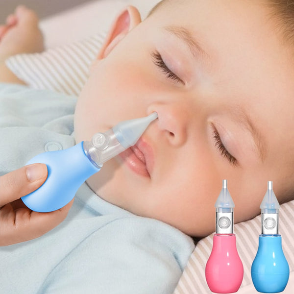 Infant silicone nasal aspirator pump type neonatal cold nasal mucus cleaner antibackflow baby nasal aspirator safe and non-toxic - Totostore