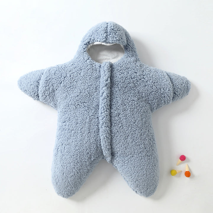 Starfish Lamb Design Baby Sleeping Bag - Thickened Cotton Warm Anti-Kick Quilt Feature - Totostore