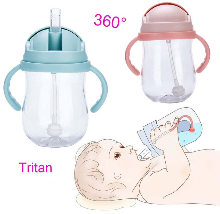 Silica Gel Sippy Cup with Straw - Perfect for Kids Toddlers and Newborns - Totostore