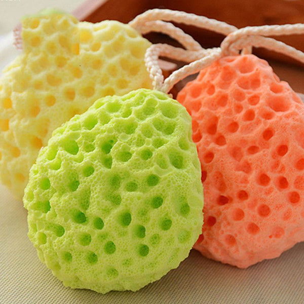 Honeycomb Newborn Baby Bath Sponge Brush - Massage Exfoliate Clean Babys Body and Face - Totostore