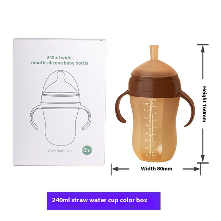 Portable Silicone Bottle for Easy Baby Weaning - Simple Design Travel-Friendly - Totostore