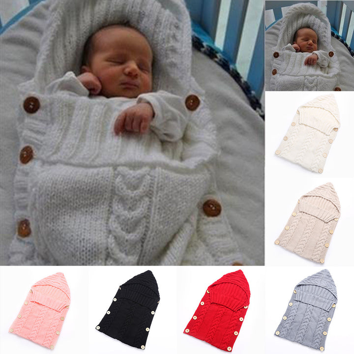 Cozy Knitted Baby Sleeping Bag - Soft and Warm for Infants and Toddlers - Nursery and Travel Use - Totostore