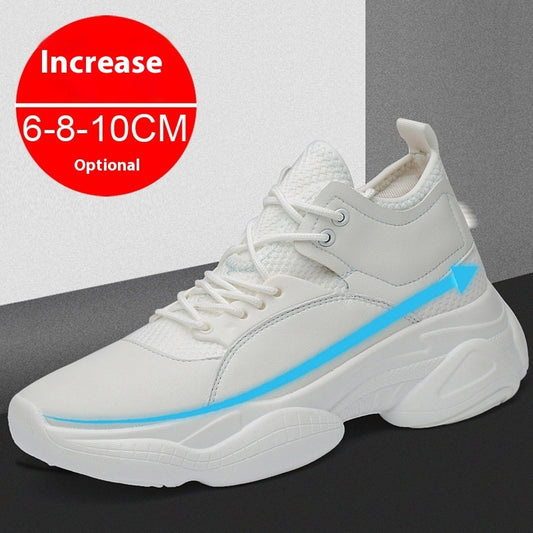 10cm Invisible Height Increasing Insole for Enhanced Sports Performance - Casual Shoes for Men