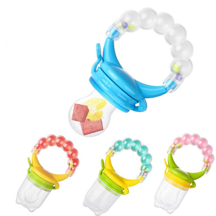 Hot Sale 1 Pcs Food Baby Pacifiers Nipple Pacifiers for Baby Fruit Feeder Nipples Feeding Safe Pacifier Hand Bell Toy - Totostore