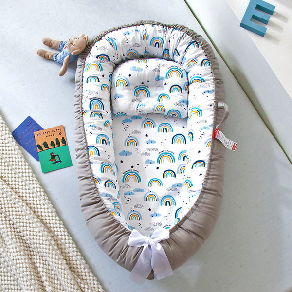 Foldable Portable Baby Bed for Newborns - Removable Bionic Design with Pressure-Proof Mattress Perfect for Bedtime on-the-go - Totostore