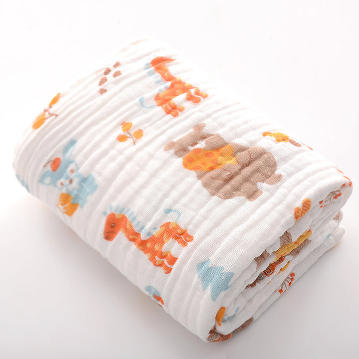 Six-Layer Seersucker Quilt Baby Bath Towel - Soft and Luxurious - Totostore