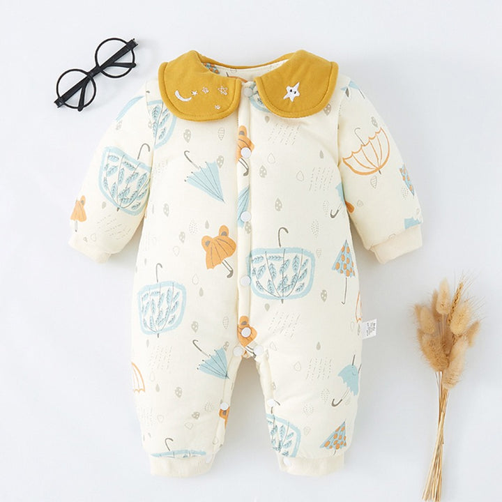 Warm Cotton Onesie for Baby Thickened for Winter Crawling Clothes Sleeping Bag or Outerwear Spring Autumn Newborn Essentials - Totostore