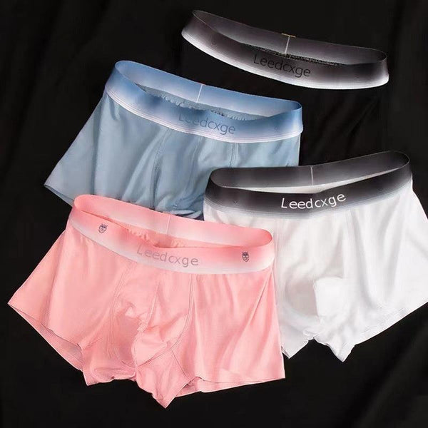 Ice Silk Boxer Shorts for Men - Lightweight and Breathable - Solid Color Options - Sizes for Boys and Adults