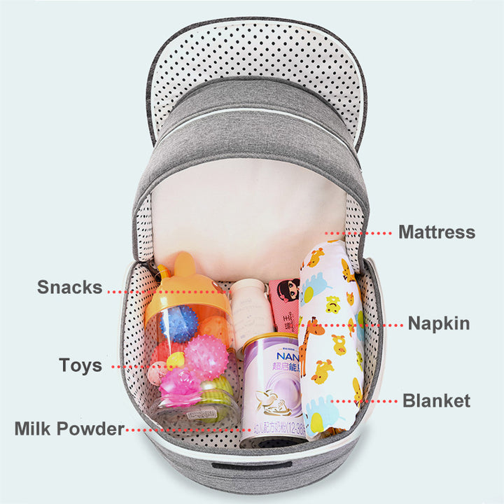 Portable Folding Crib Baby Bed Removable Mammy Bag Multi-Functional Travel Essential - Totostore