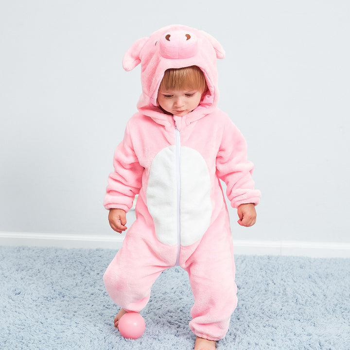 Baby and Toddler Lion Kigurumi Onesie - Winter Animal Jumpsuit - Totostore