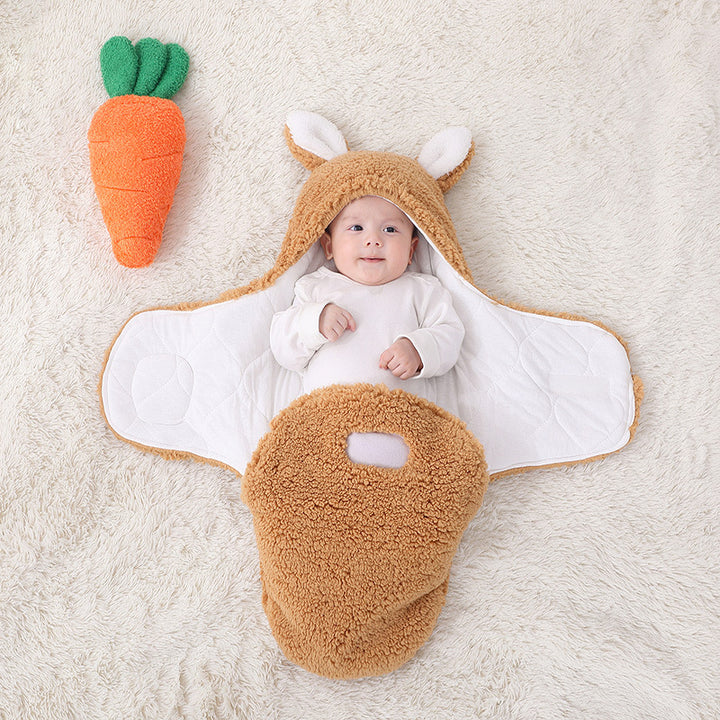 Newborn Lamb Velvet Quilt for Autumn and Winter - Split-Leg Sleeping Bag for Maternal and Infant Use - Totostore