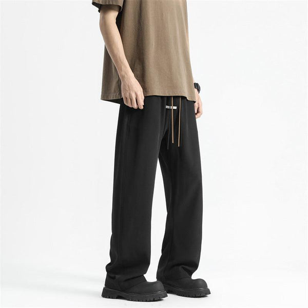 Mens Wide-Leg Straight Pants - Versatile and Comfortable for Any Occasion