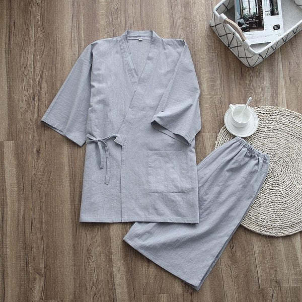 Japanese Men's Kimono Pajamas Short-sleeved Shorts