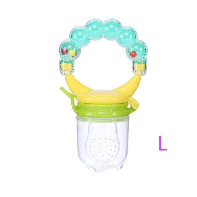 Hot Sale 1 Pcs Food Baby Pacifiers Nipple Pacifiers for Baby Fruit Feeder Nipples Feeding Safe Pacifier Hand Bell Toy - Totostore