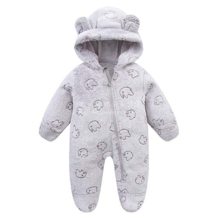 Cartoon Hooded Baby Jumpsuit - Soft and Cozy Crawling Suit for Infants - Totostore