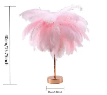 Feather Table Lamp with Remote Control - Modern and Elegant Lighting for Any Room - Totostore