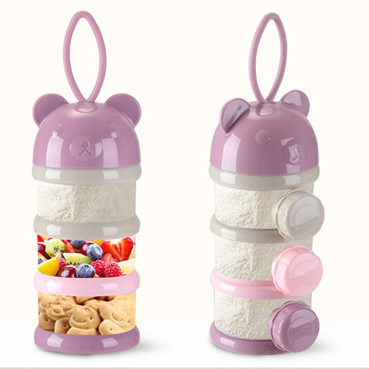 Portable Baby Food Storage- 34 Layers Bear Design for Infant Milk Powder Toddler Snacks More - Totostore