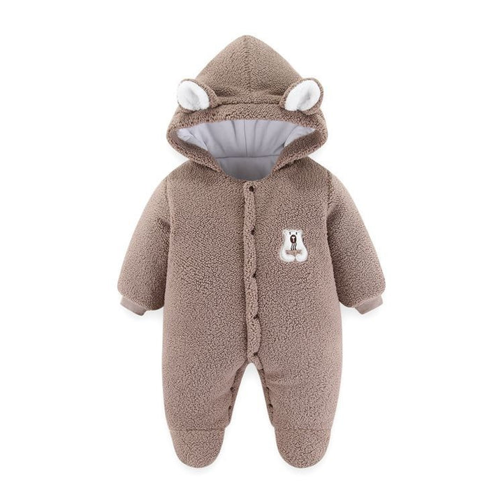 Newborn Baby Clothes Onesie Autumn And Winter Suit Netflix Thickened Warm Baby Out Holding Clothes Winter - Totostore