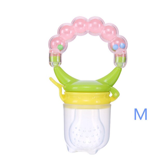 Hot Sale 1 Pcs Food Baby Pacifiers Nipple Pacifiers for Baby Fruit Feeder Nipples Feeding Safe Pacifier Hand Bell Toy - Totostore