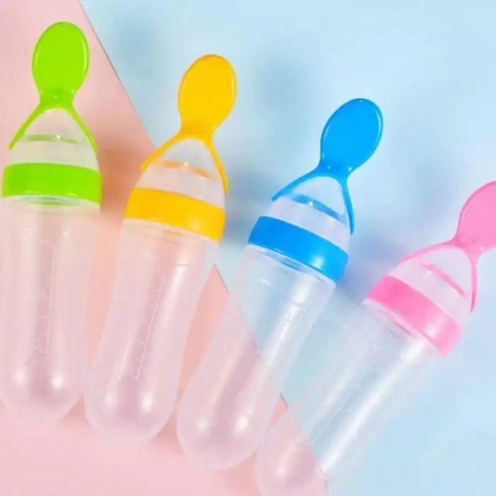 Silicone Baby Bottle Spoon with BPA-Free Food Dispenser - Ideal for Infant Feeding - Totostore