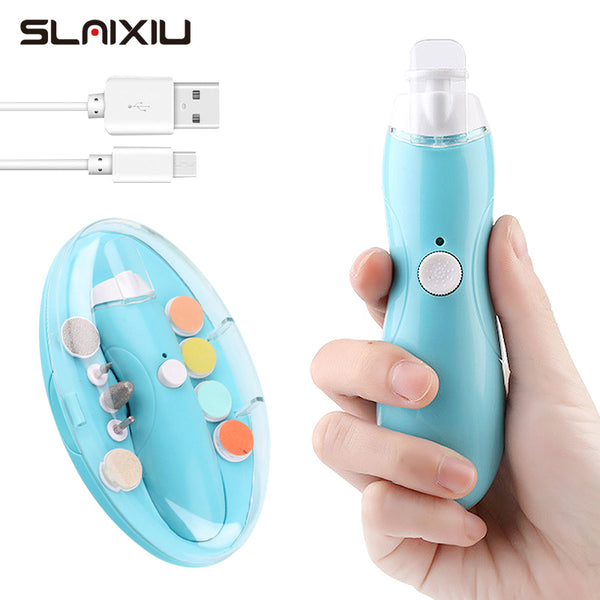 Electric Baby Nail Trimmer USB Charging Kids Infant Baby Cutter Nail Care Baby Trimmer Manicure Clipper Scissors - Totostore