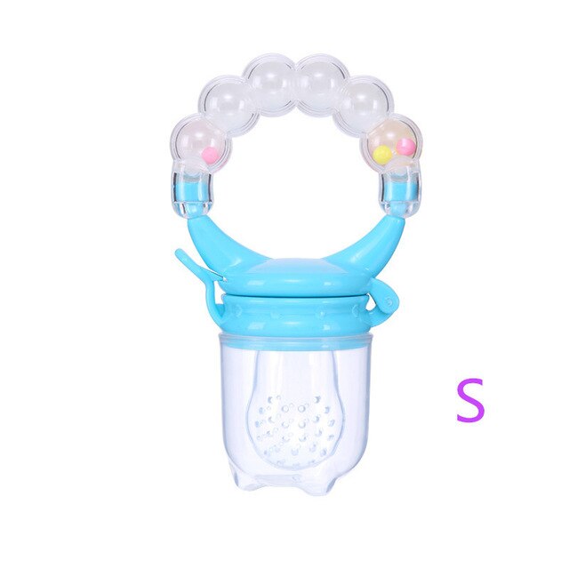 Hot Sale 1 Pcs Food Baby Pacifiers Nipple Pacifiers for Baby Fruit Feeder Nipples Feeding Safe Pacifier Hand Bell Toy - Totostore