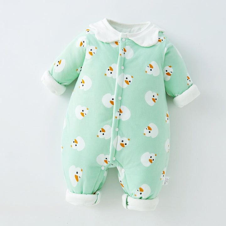 Warm Cotton Onesie for Baby Thickened for Winter Crawling Clothes Sleeping Bag or Outerwear Spring Autumn Newborn Essentials - Totostore