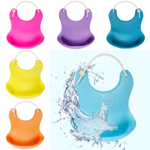 Emmababy Washable Silicone Infant Feeding Baby Kid Children Bib Fun Characters Waterproof - Totostore