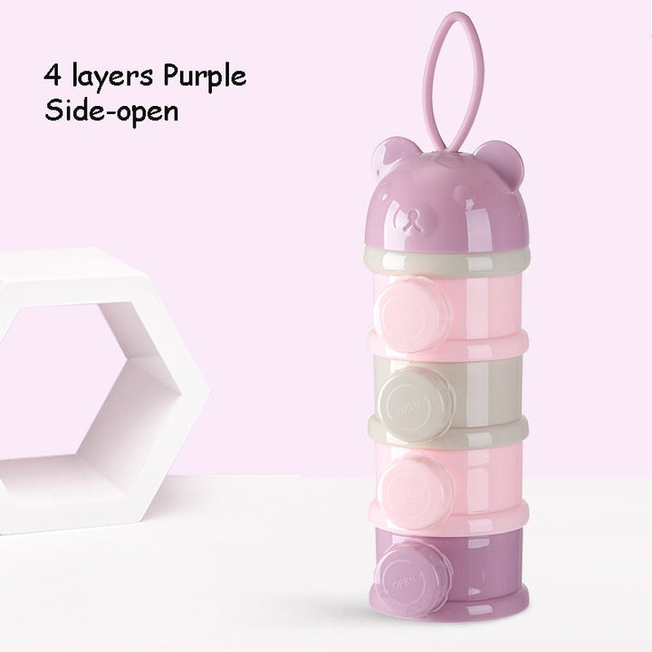 Portable Baby Food Storage- 34 Layers Bear Design for Infant Milk Powder Toddler Snacks More - Totostore