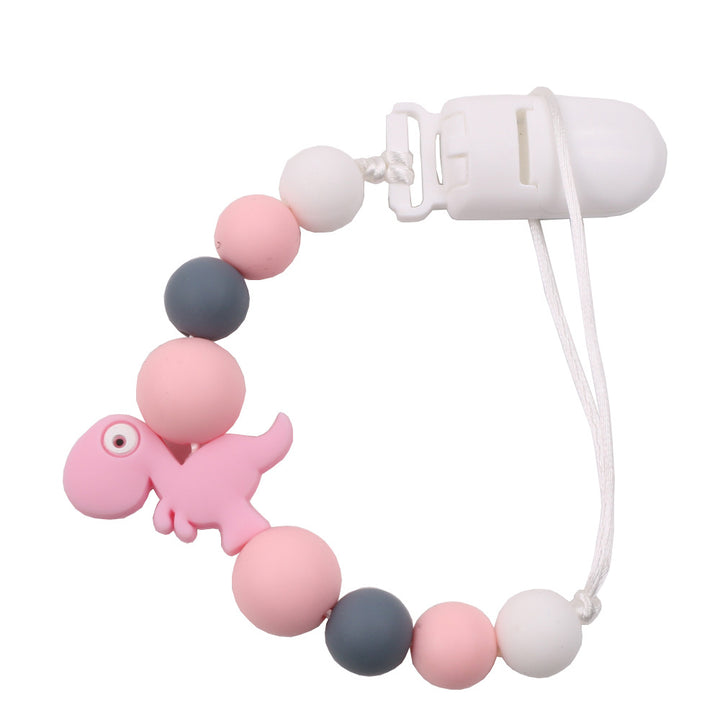 New baby pacifier chain clip teeth glue toy anti-drop chain silicone dinosaur pacifier chain baby products - Totostore