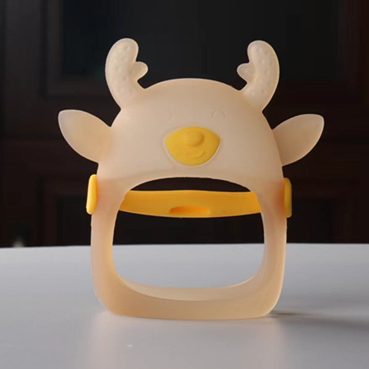 New Deer Glove Hand Teether Baby Food Grade Silicone Teether Baby Teething Stick Teether Toys - Totostore