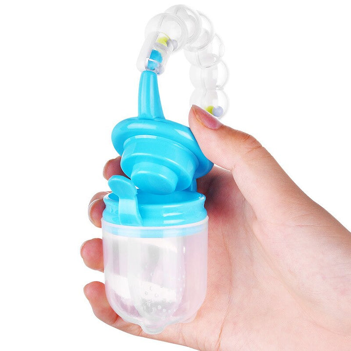 Hot Sale 1 Pcs Food Baby Pacifiers Nipple Pacifiers for Baby Fruit Feeder Nipples Feeding Safe Pacifier Hand Bell Toy - Totostore