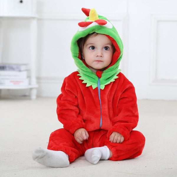 Baby and Toddler Lion Kigurumi Onesie - Winter Animal Jumpsuit - Totostore