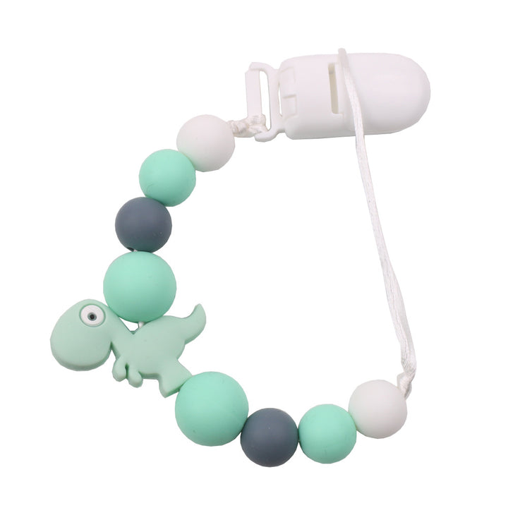 New baby pacifier chain clip teeth glue toy anti-drop chain silicone dinosaur pacifier chain baby products - Totostore