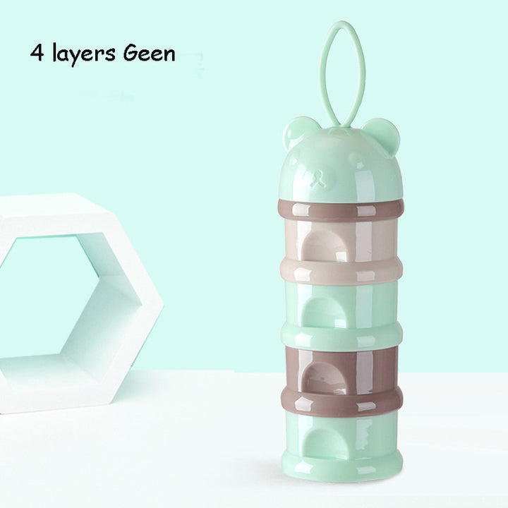 Portable Baby Food Storage- 34 Layers Bear Design for Infant Milk Powder Toddler Snacks More - Totostore