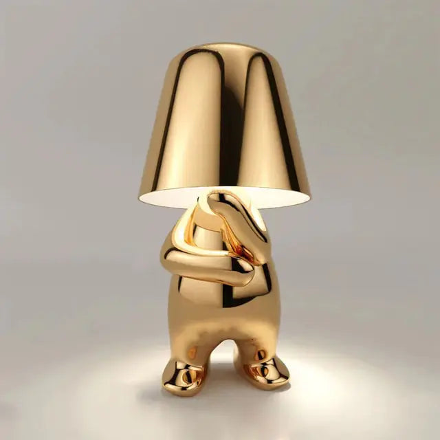 Golden Man Table Lamp - Small Elegant and Unique - Perfect for Any Room - Totostore