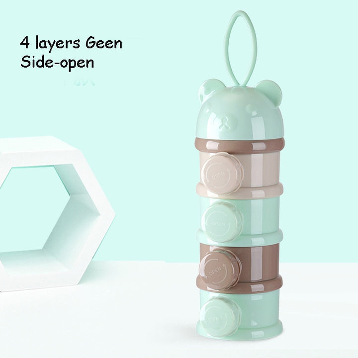 Portable Baby Food Storage- 34 Layers Bear Design for Infant Milk Powder Toddler Snacks More - Totostore